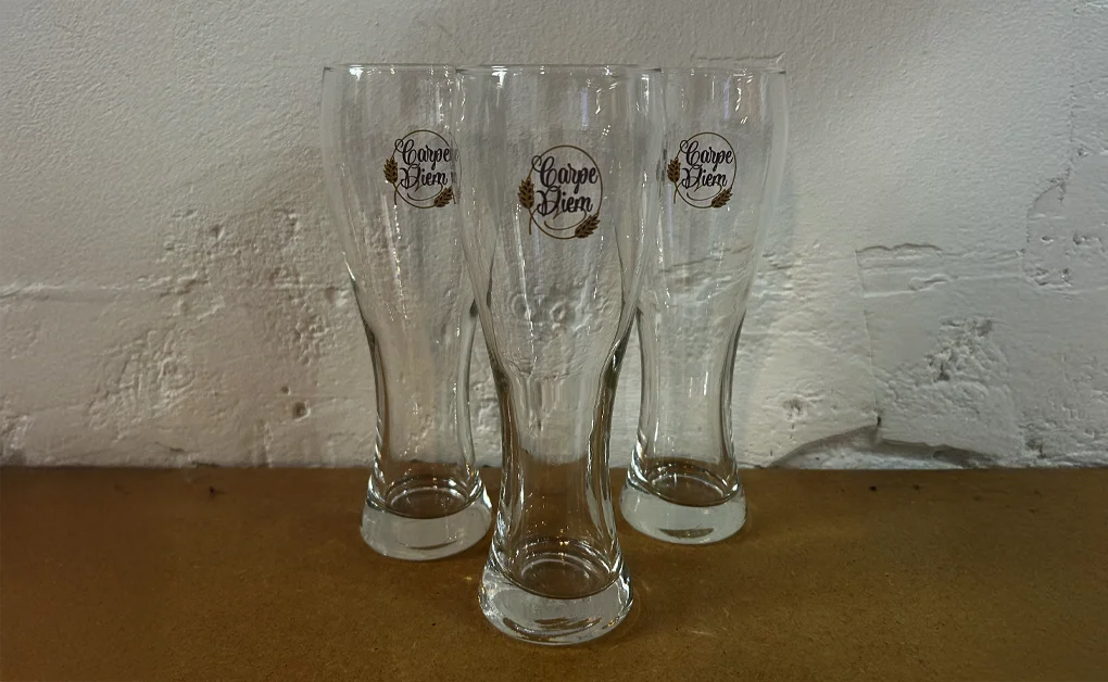 Bedrukte bierglazen
