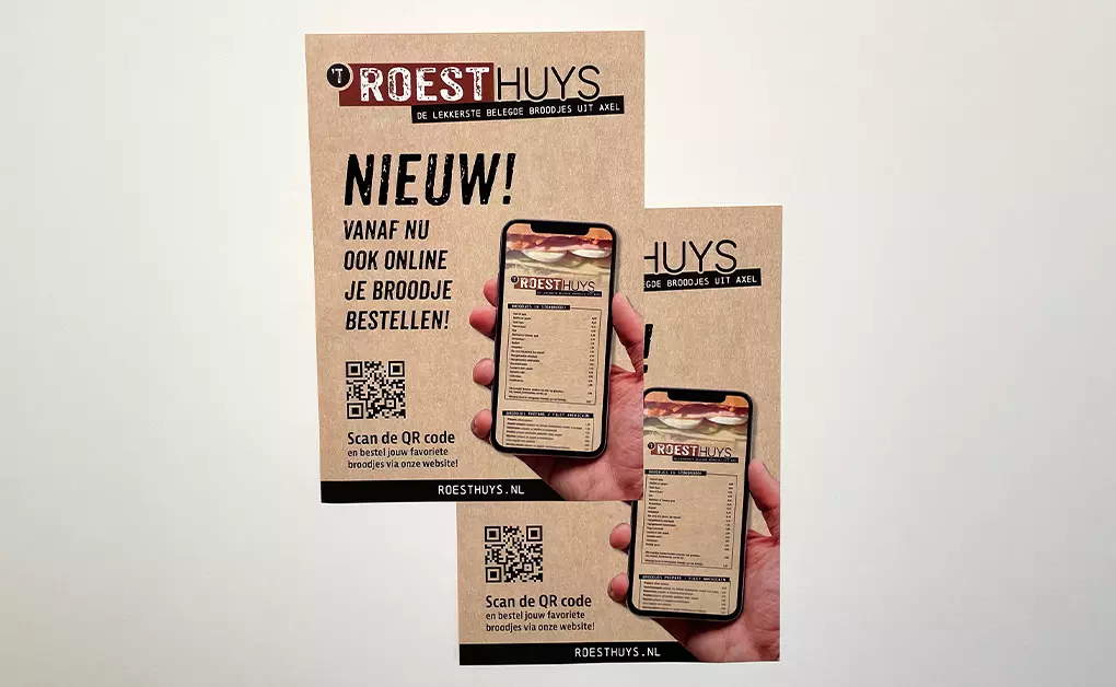 Flyer met QR code